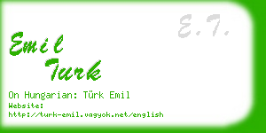 emil turk business card